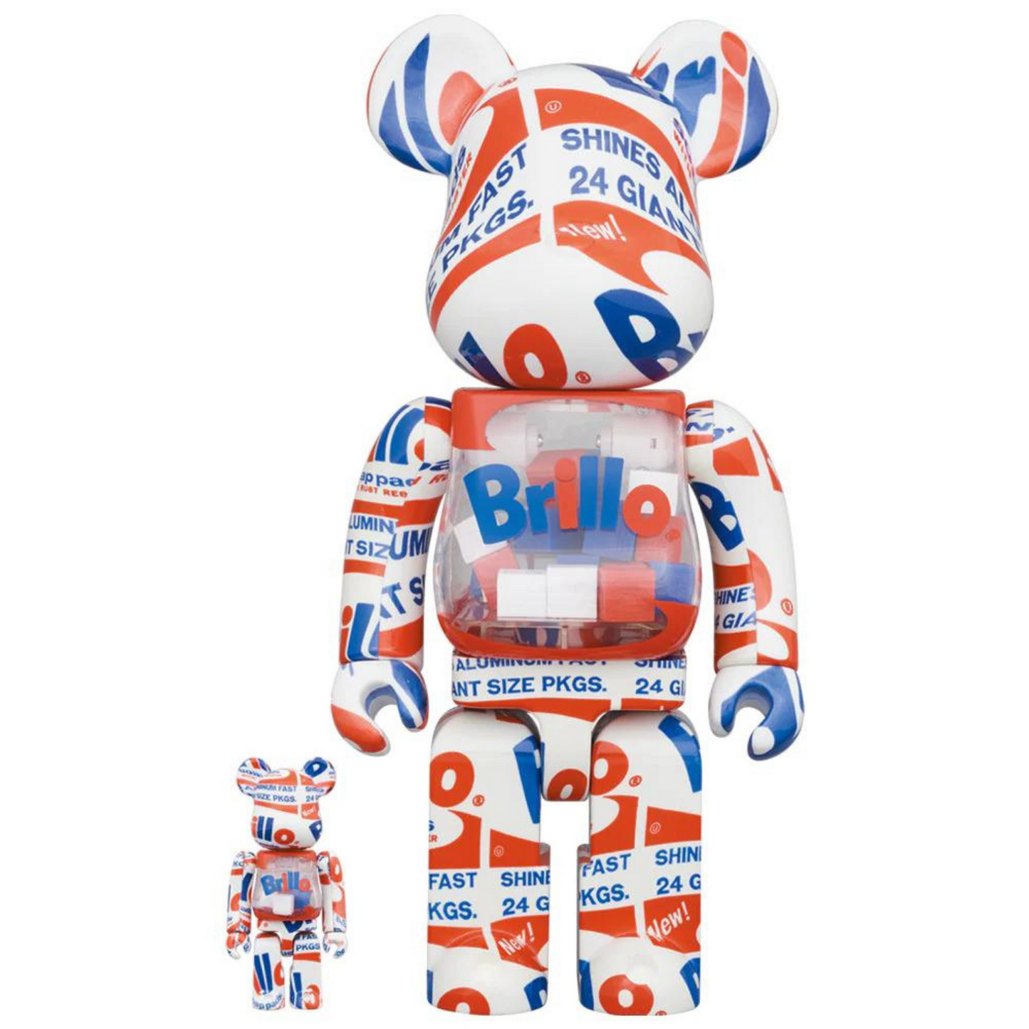 BE@RBRICK ANDY WARHOL "Brillo" 2022 100% + 400%