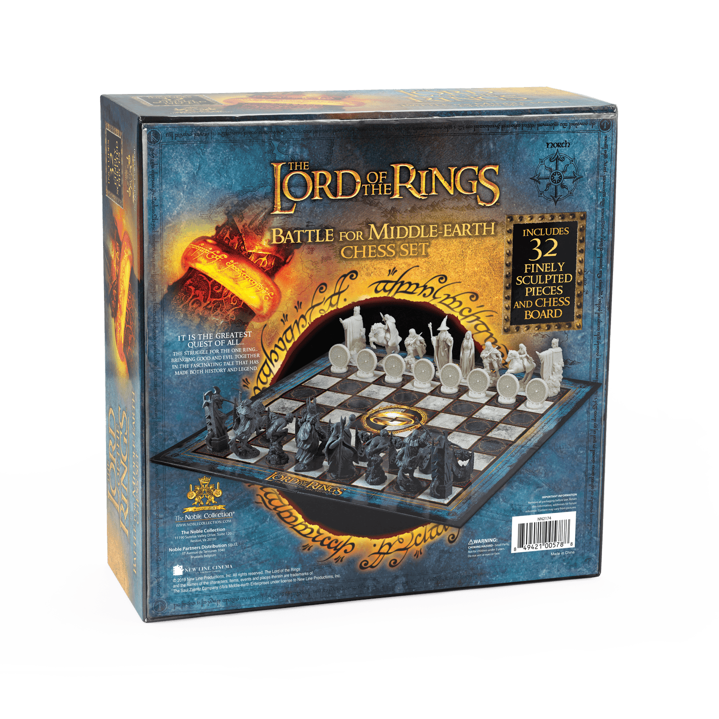 Noble Collection Lord Of The Rings Battle For Middle-earth Chess Set