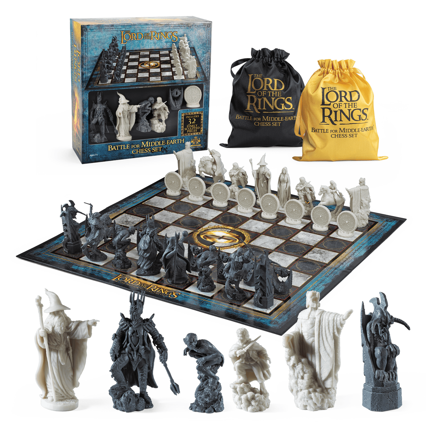 Noble Collection Lord Of The Rings Battle For Middle-earth Chess Set
