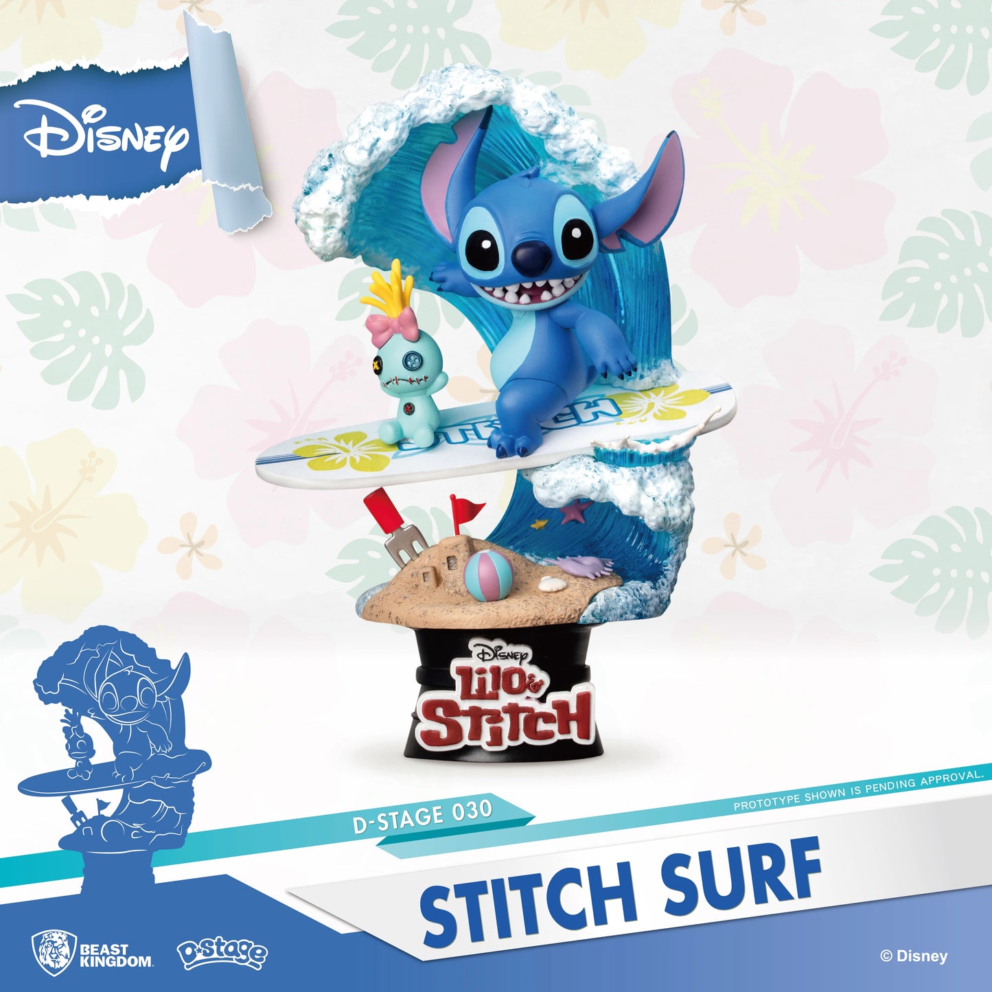 Beast Kingdom Disney Summer Series D-Stage Diorama Stitch Surf